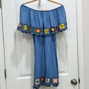 HANDMADE Beach by Exist crochet Top, Size L/XL